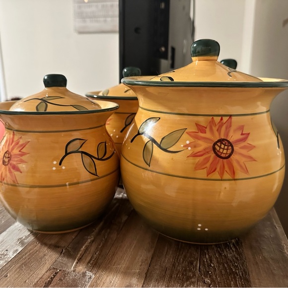Sunflower Kitchen Canisters - Picture 3 of 4